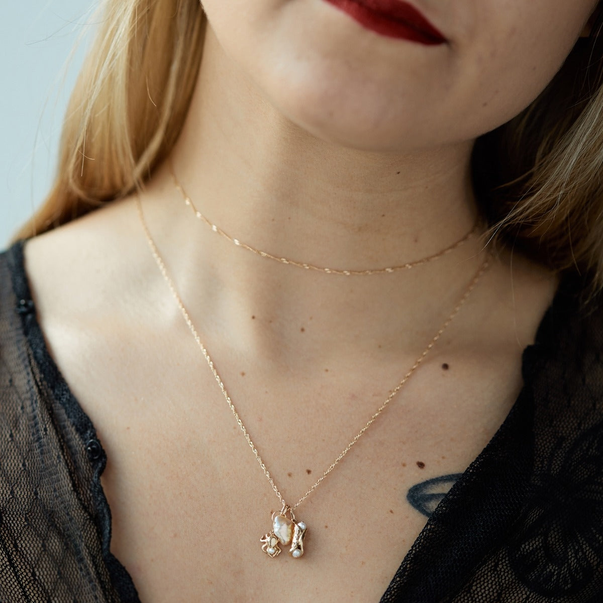 Avaline Holy Cannoli Charm Yellow Gold