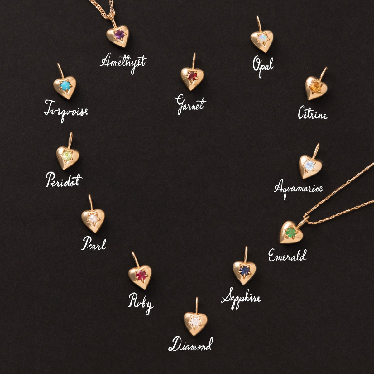 Avaline Sweet Heart Birthstone Charm