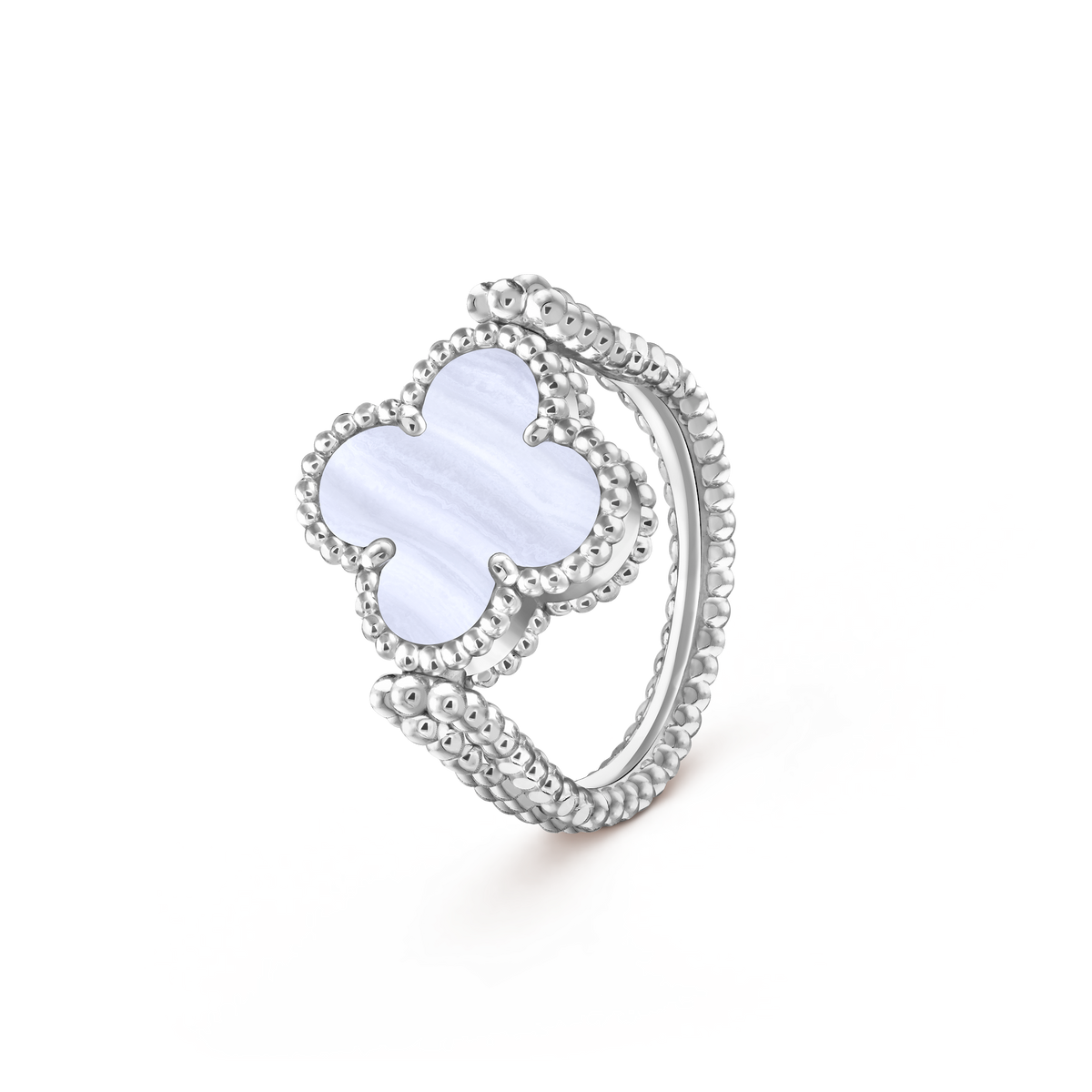 Avaline Alhambra reversible ring, Sky Chalcedony