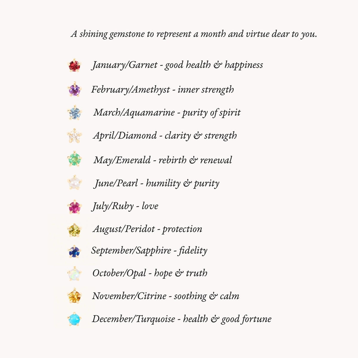 Avaline Little Star Birthstone Charm