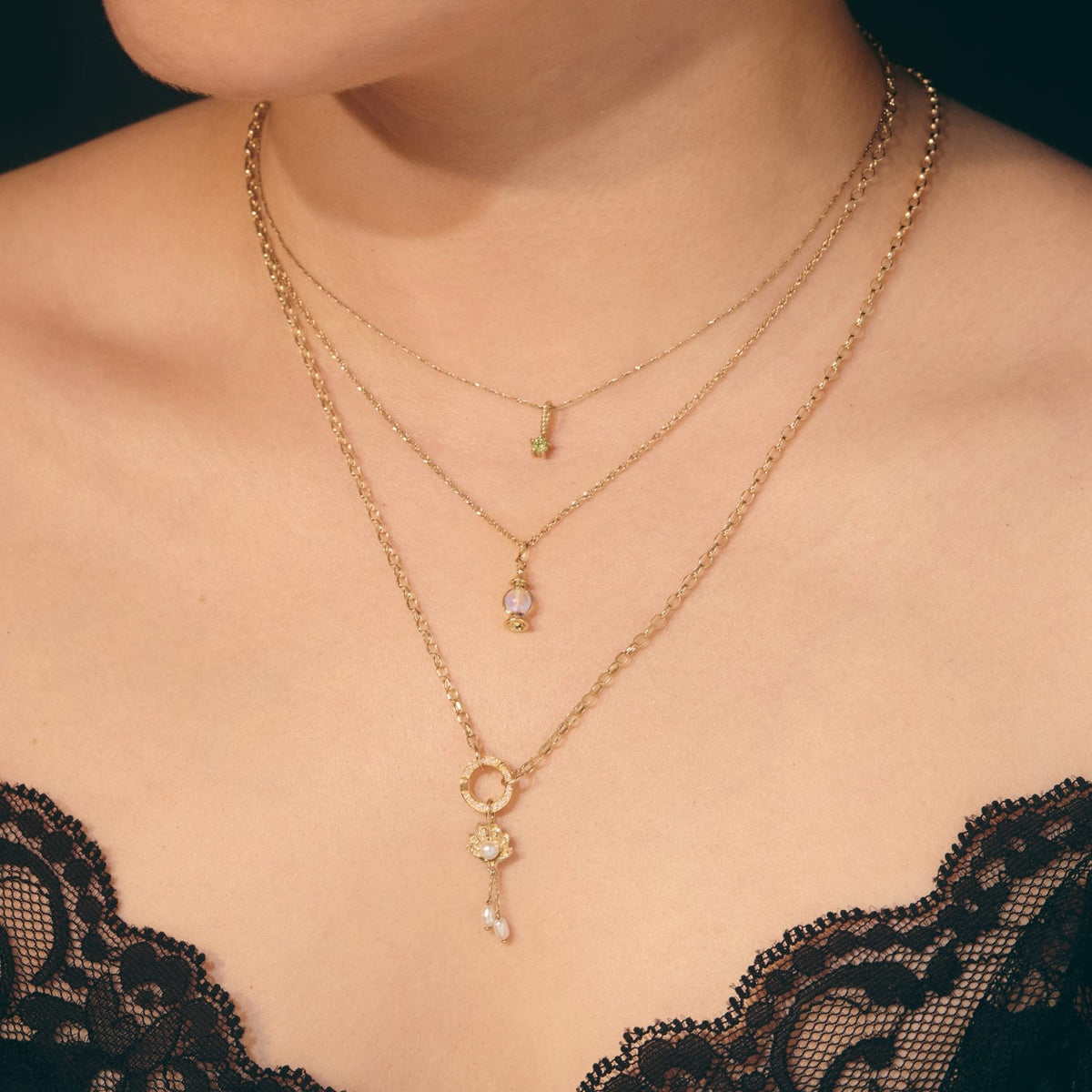 Avaline All Of My Ghosts Lantern Gold Charm