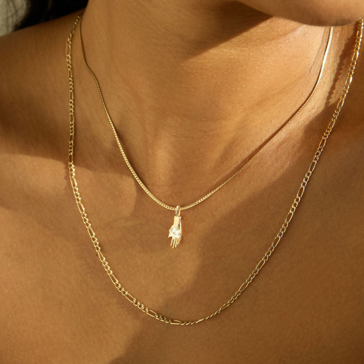 Avaline Night Blooming Jasmine Gold Charm