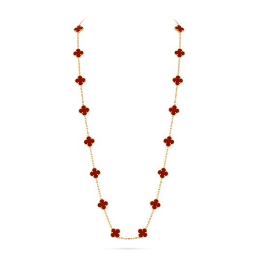 Avaline Alhambra long necklace, Red Carnelian