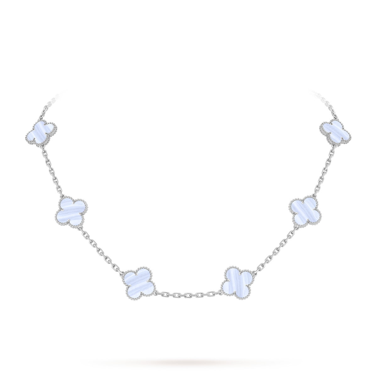 Avaline Alhambra necklace, Sky Chalcedony