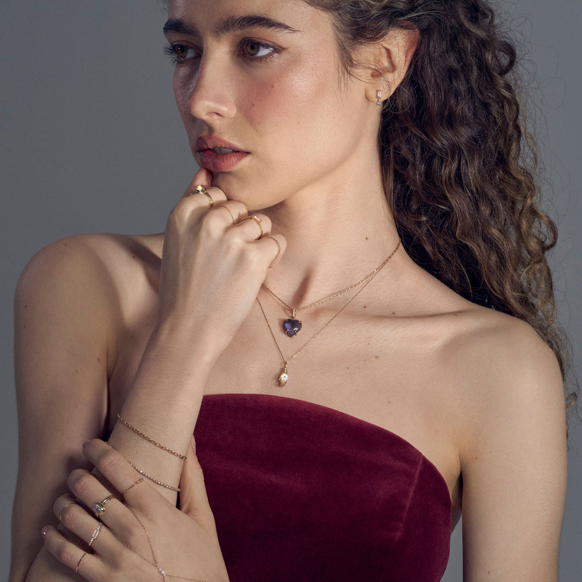 Avaline Afterglow Heart Gold Pendant
