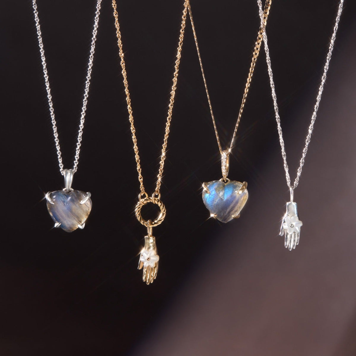 Avaline Night Blooming Jasmine Gold Charm