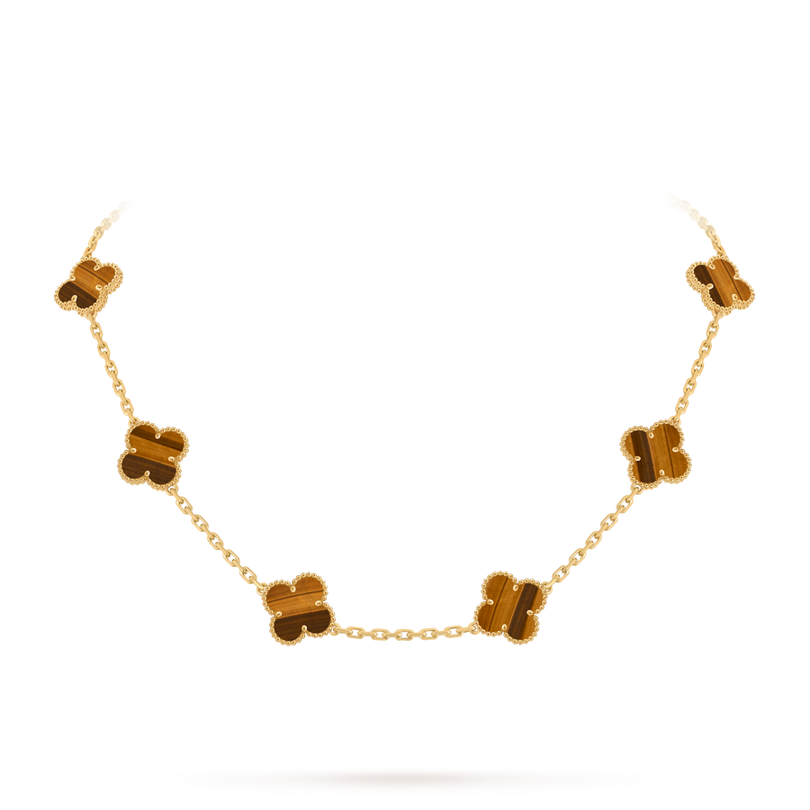 Avaline Alhambra necklace, Tiger Eye
