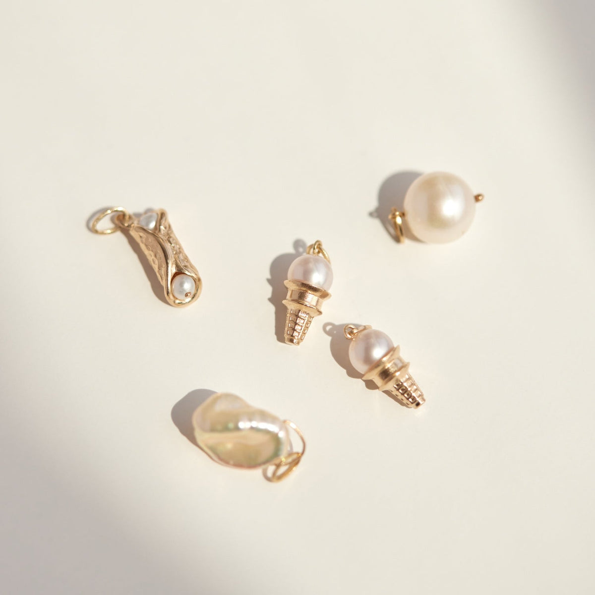 Avaline Holy Cannoli Charm Yellow Gold
