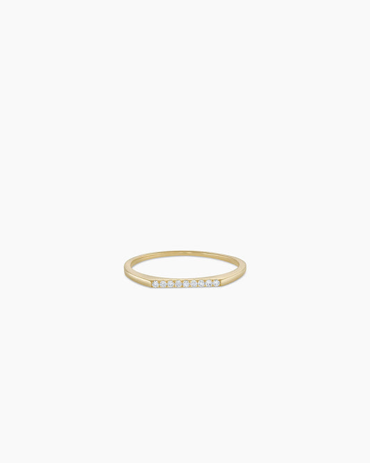 Avaline 14K Diamond Bar Ring