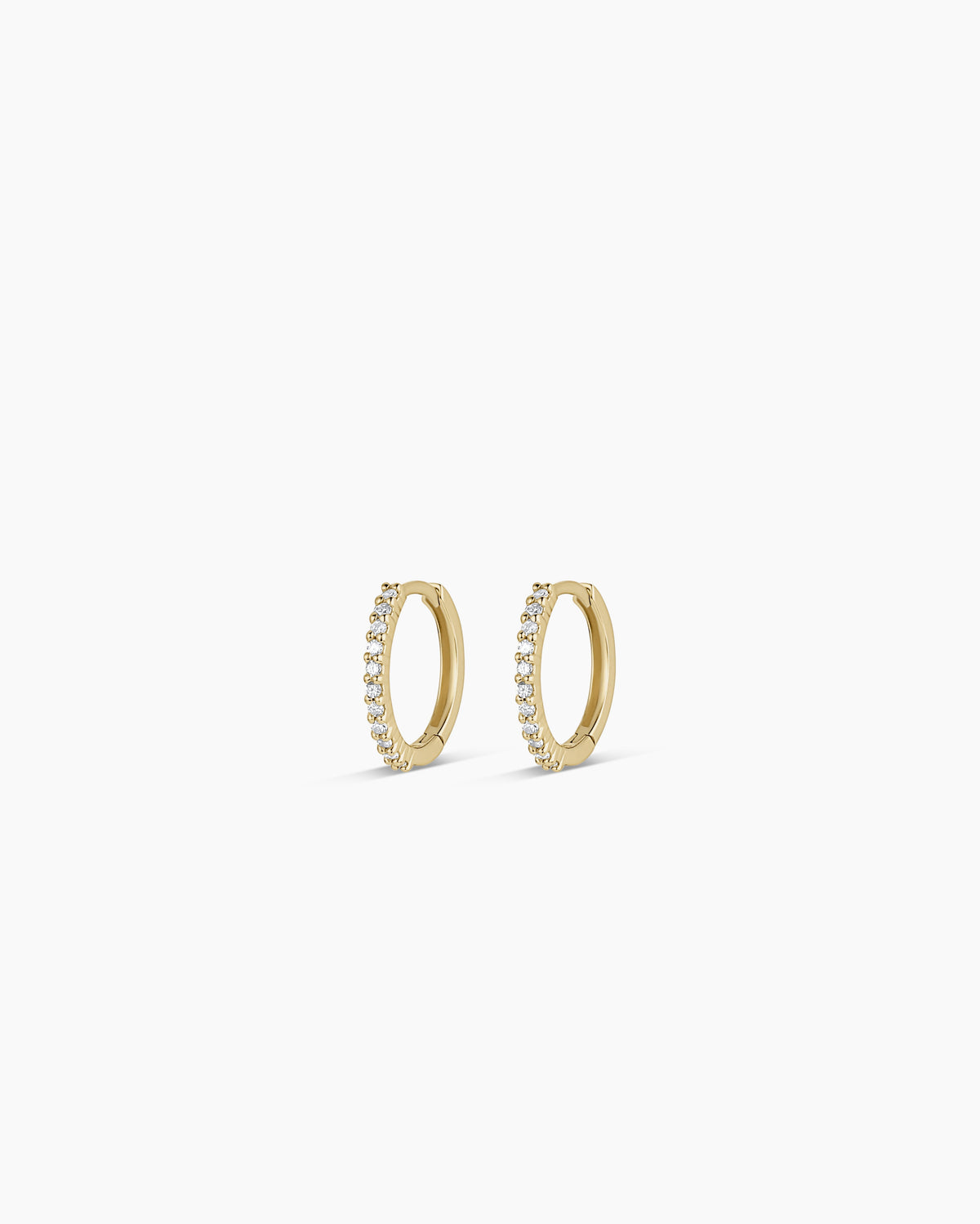 Avaline 14K Diamond Pavé Huggies