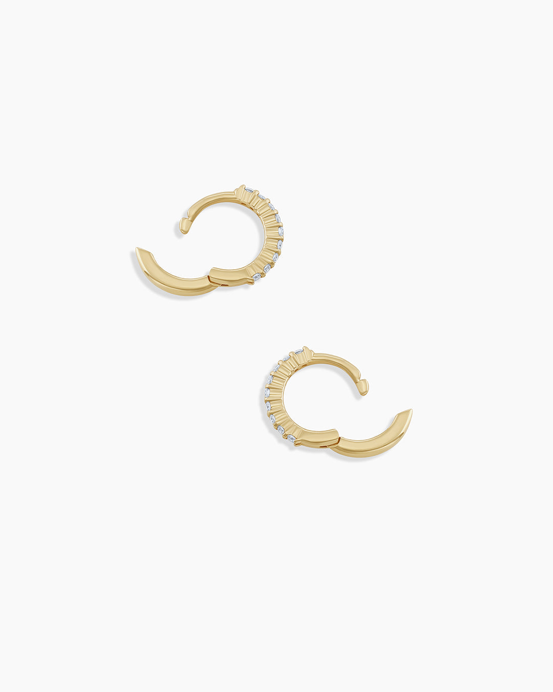 Avaline 14K Diamond Pavé Huggies