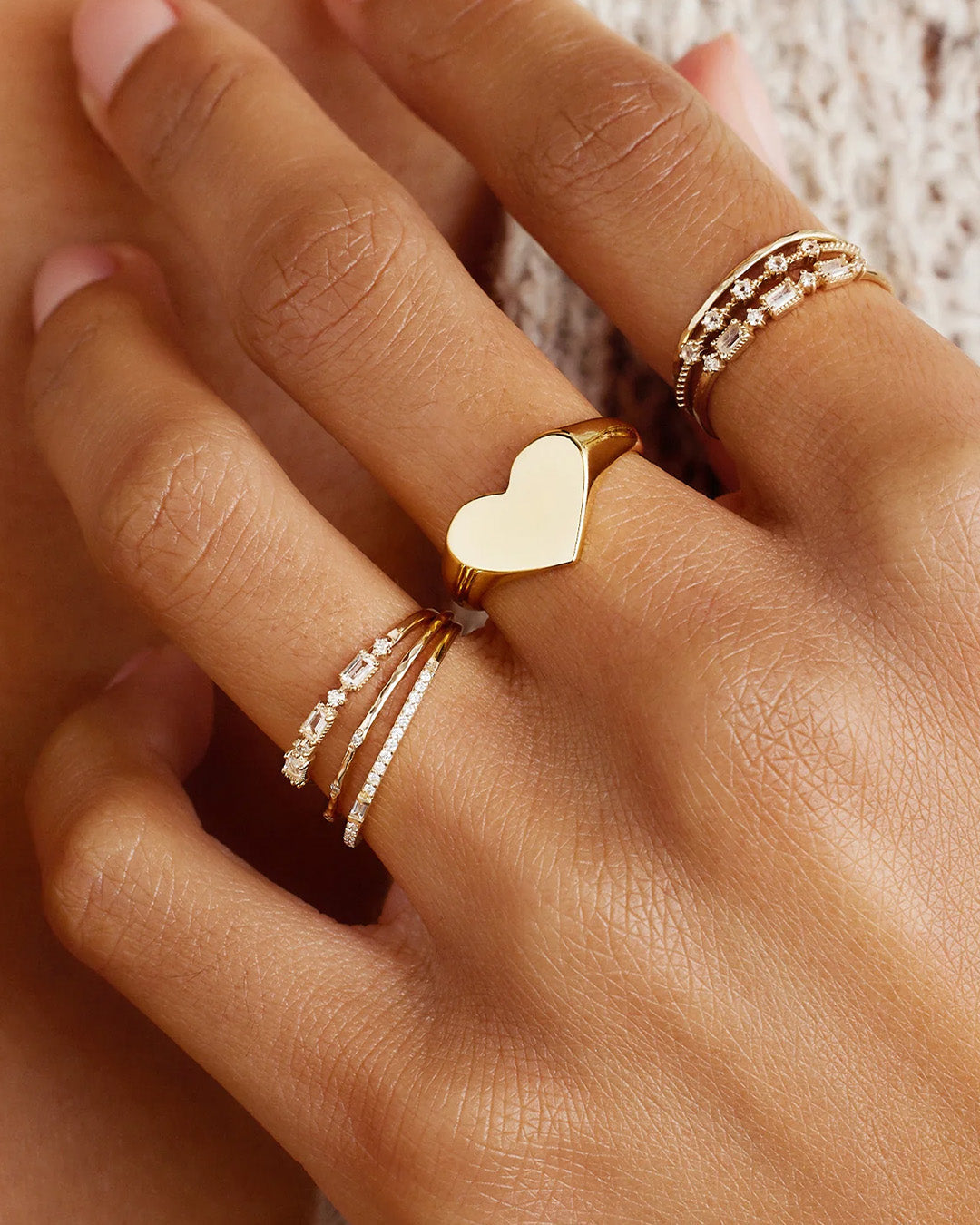 Avaline Louise Heart Signet Ring