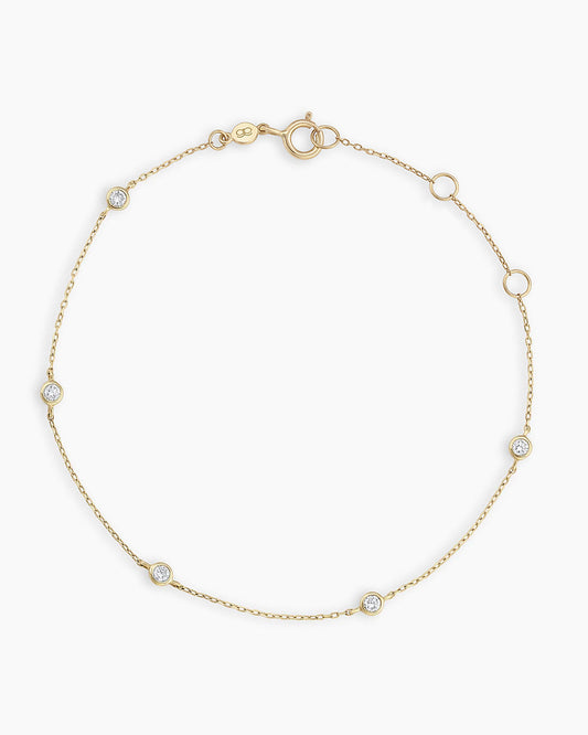 Avaline 14K Classic Five Diamond Bracelet