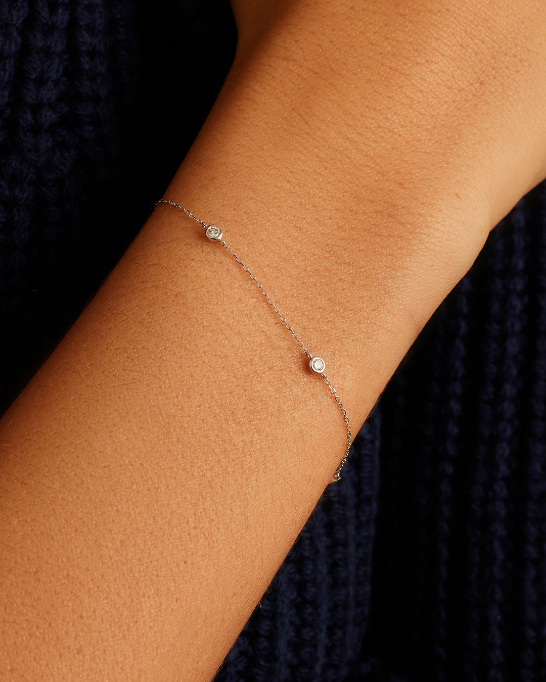 Avaline 14K Classic Five Diamond Bracelet