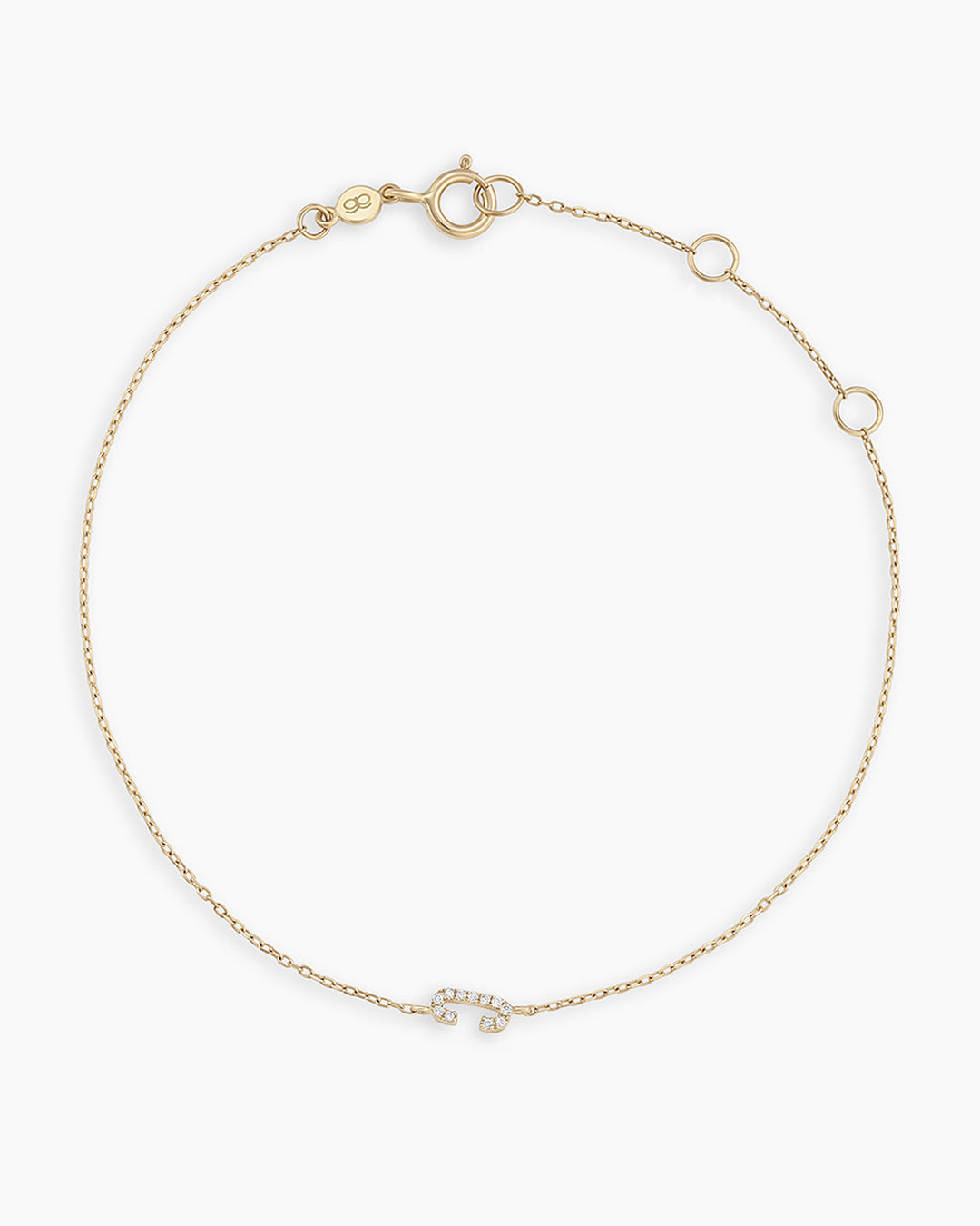 Avaline 14K Diamond Pavé Alphabet Bracelet
