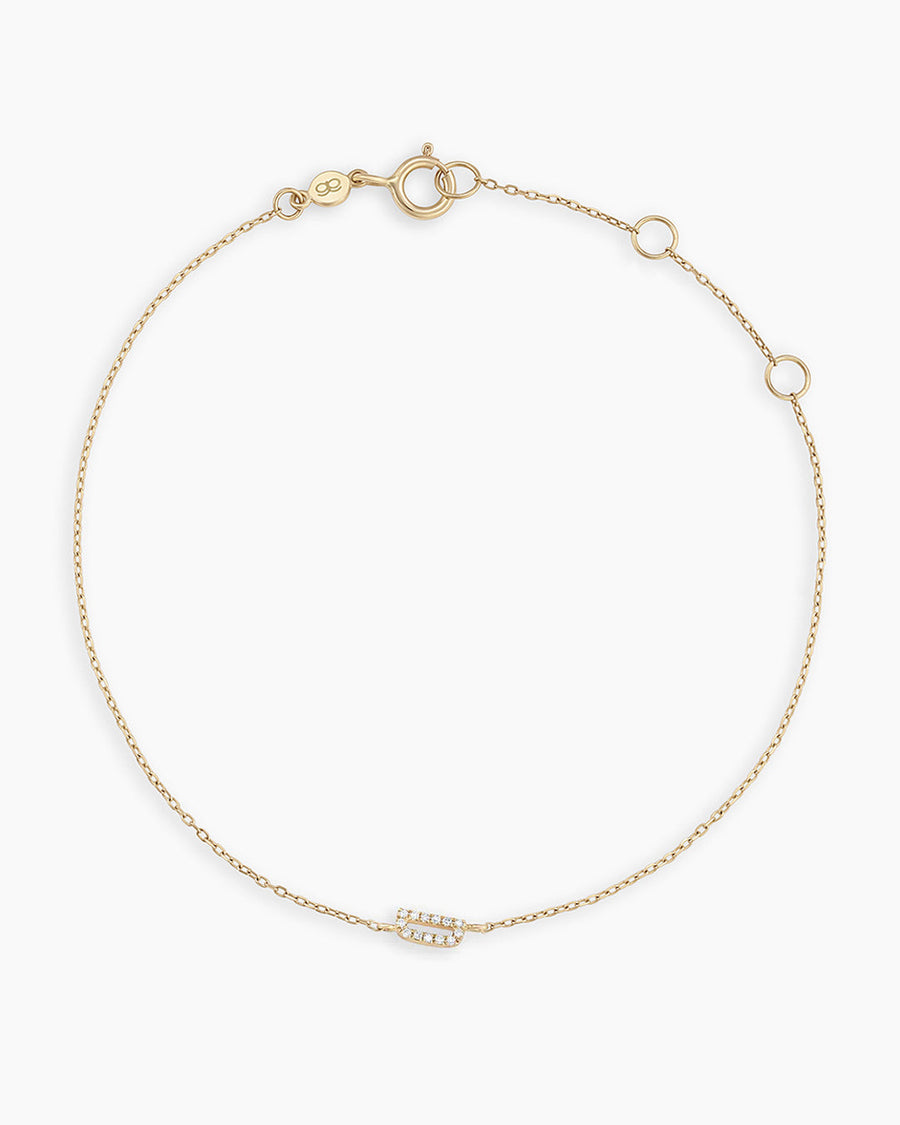 Avaline 14K Diamond Pavé Alphabet Bracelet