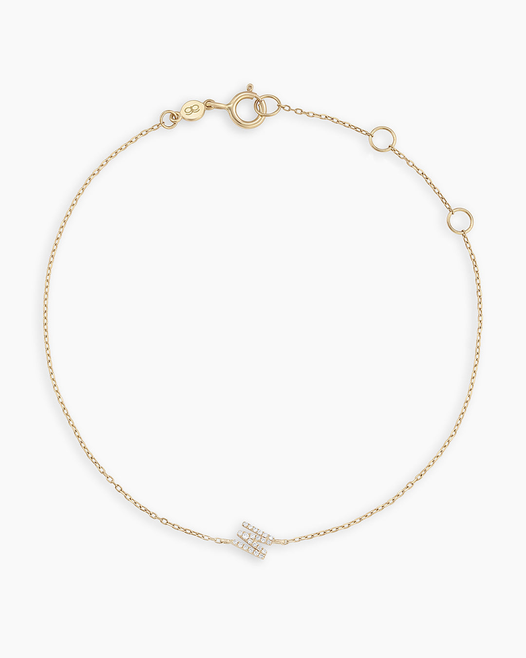Avaline 14K Diamond Pavé Alphabet Bracelet