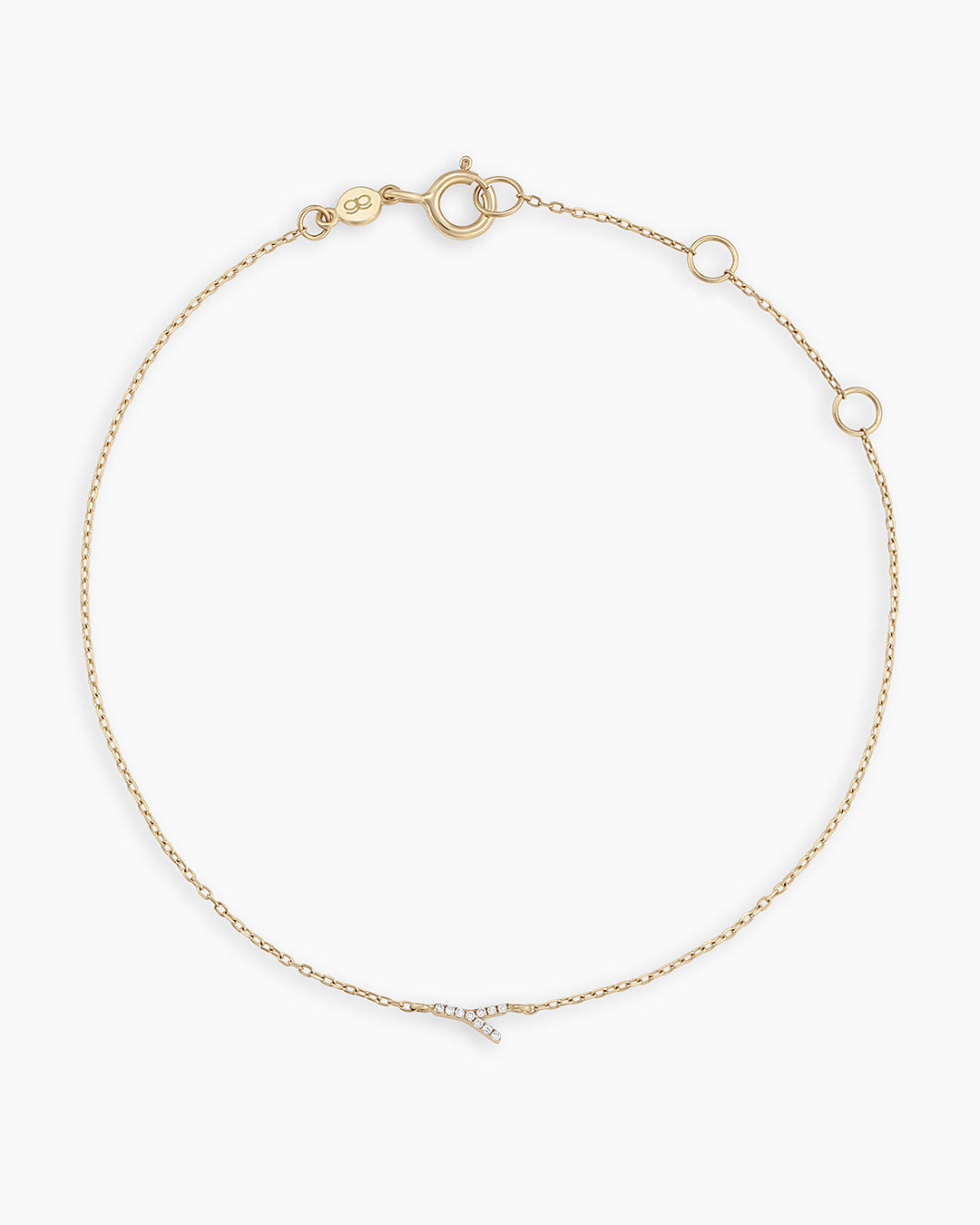 Avaline 14K Diamond Pavé Alphabet Bracelet