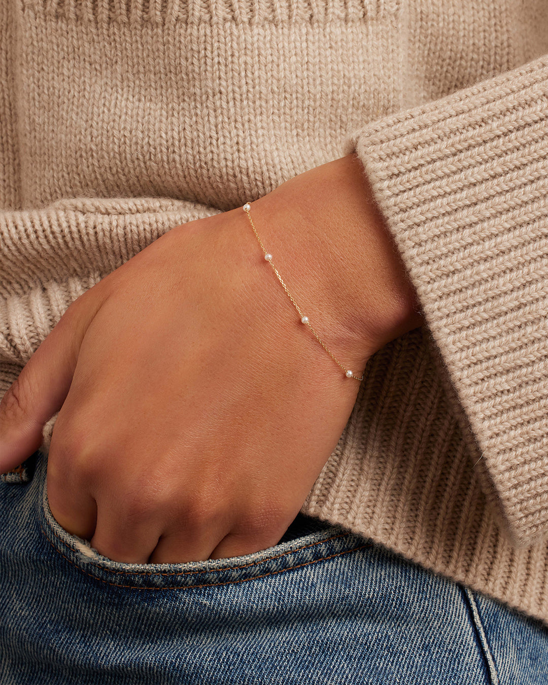 Avaline 14K Gold Pearl Newport Bracelet