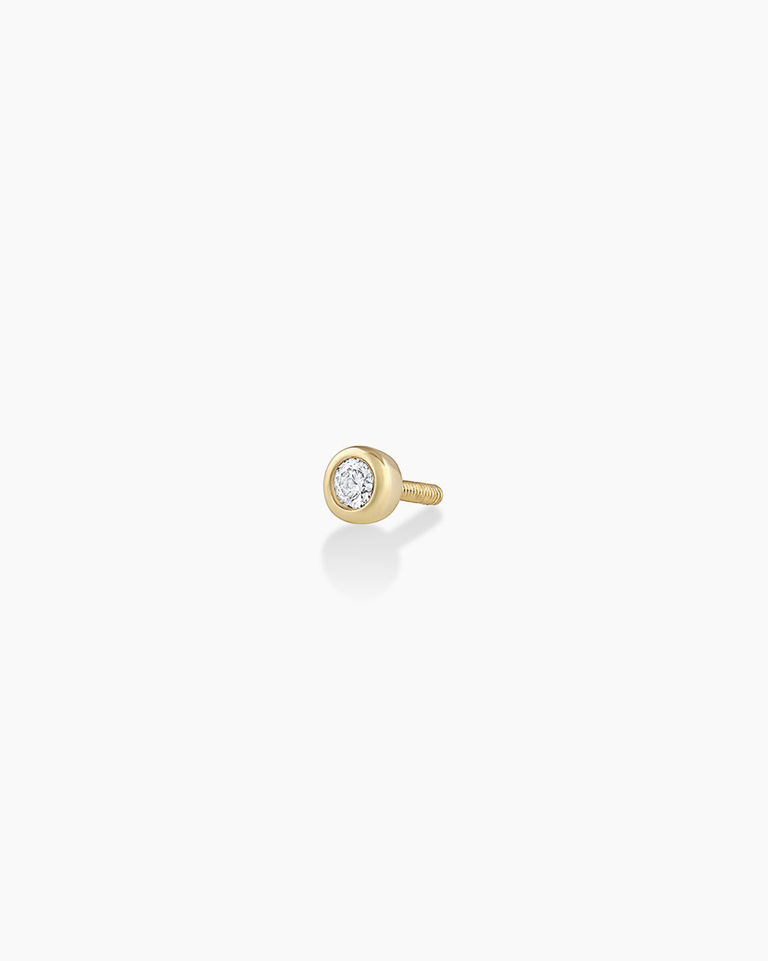 Avaline 14K Classic Diamond Flat Back Single Stud