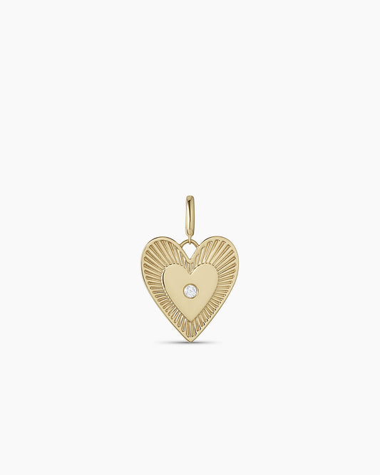 Avaline 14K Diamond Love Charm