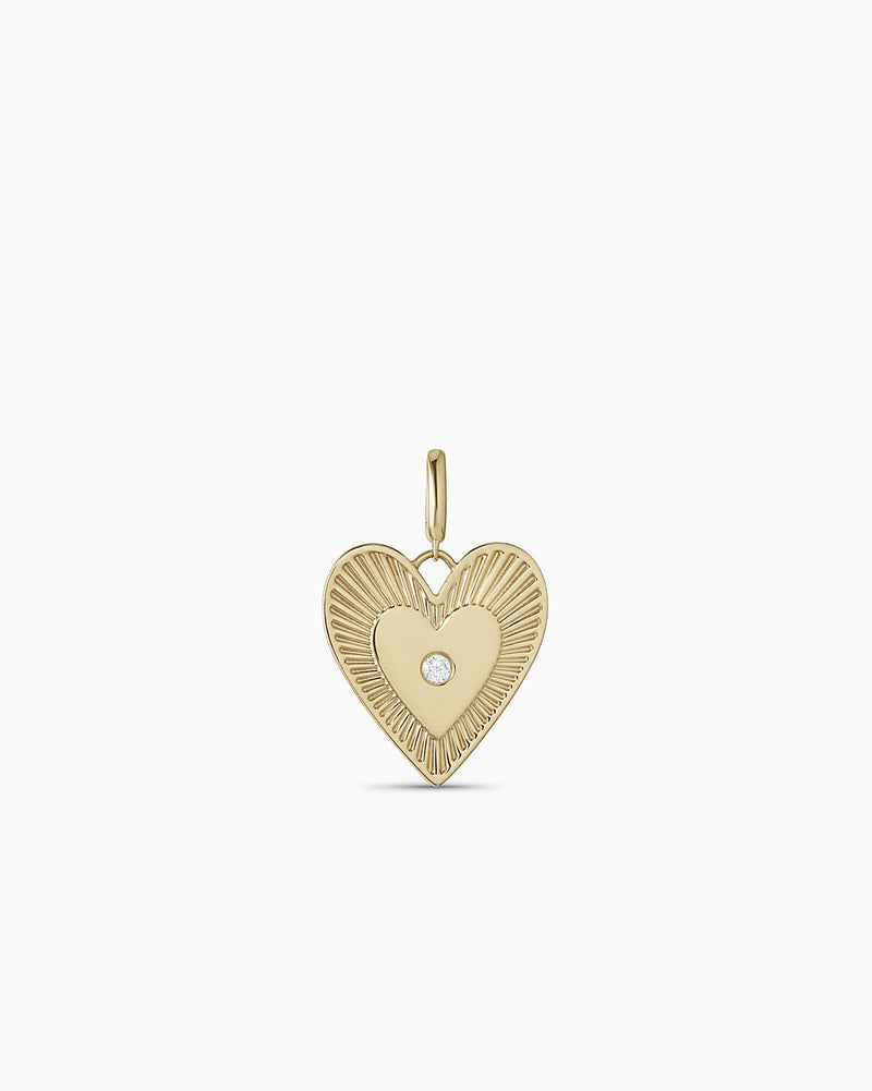 Avaline 14K Diamond Love Charm