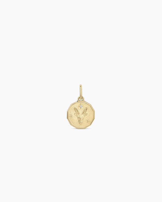 Avaline 14K Diamond Zodiac Coin Charm