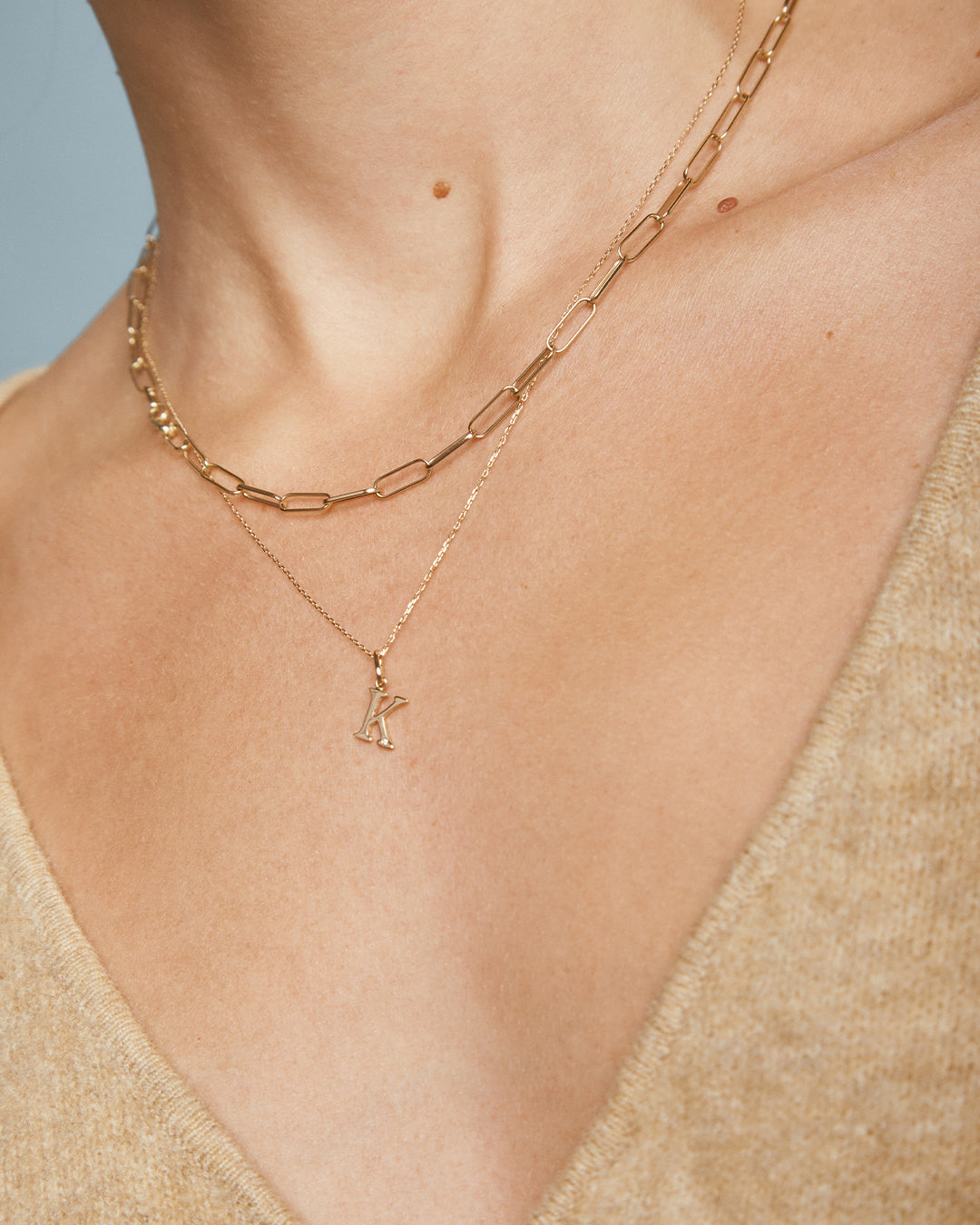 Avaline 14K Diamond Vintage Alphabet Charm