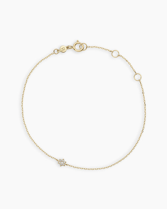 Avaline 14K Diamond Star of David Bracelet