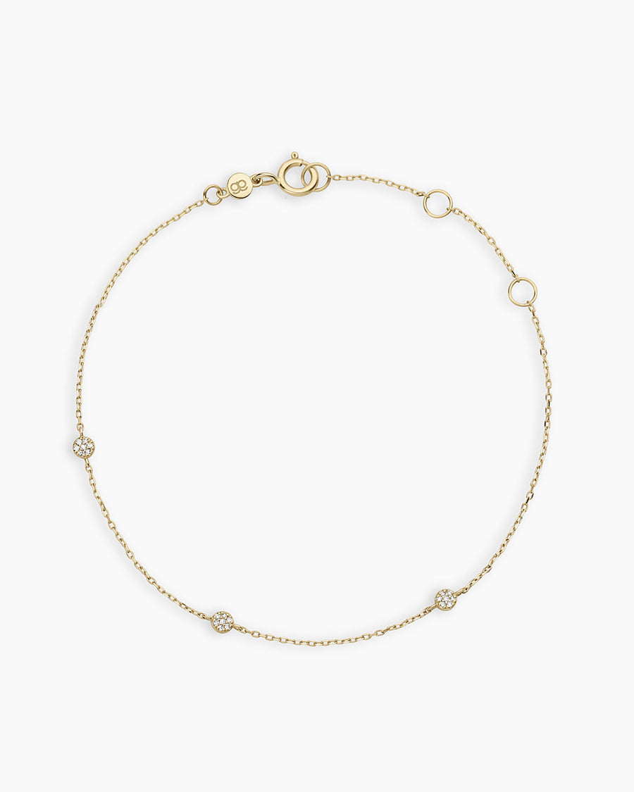 Avaline 14K Diamond Pave Dot Bracelet