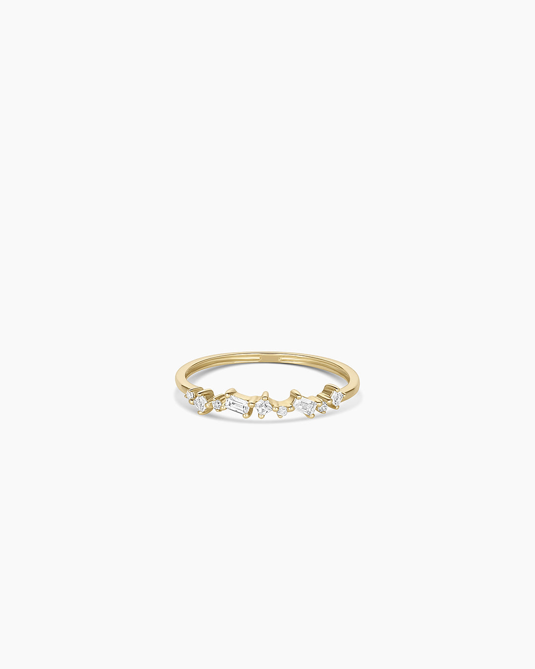Avaline 14K Diamond and White Sapphire Amara Cluster Ring