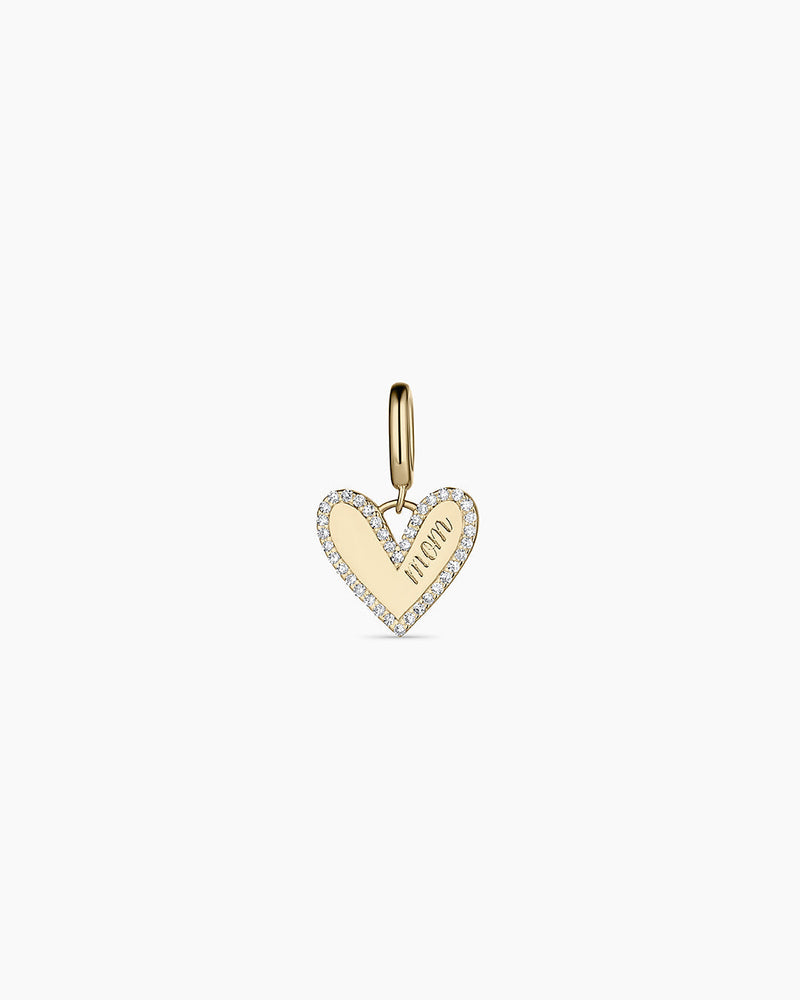 Avaline 14K Diamond Adore Mom Charm