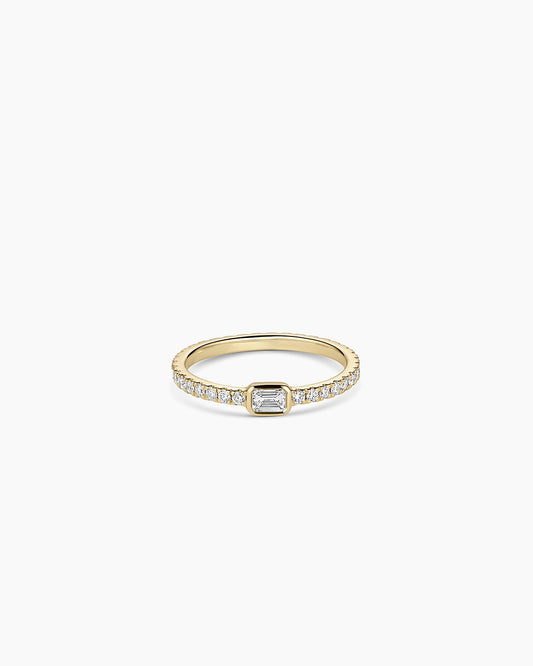 Avaline 14K Lab Grown Diamond Emerald Eternity Ring