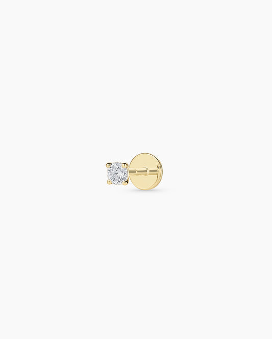 Avaline 14K Lab Grown Diamond Solitaire Flat Back Single Stud