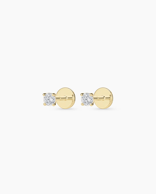 Avaline 14K Lab Grown Diamond Solitaire Flat Back Studs