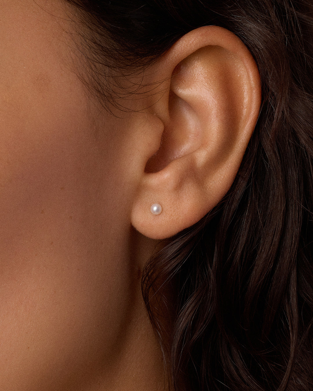 Avaline 14K Gold Pearl Flat Back Single Stud