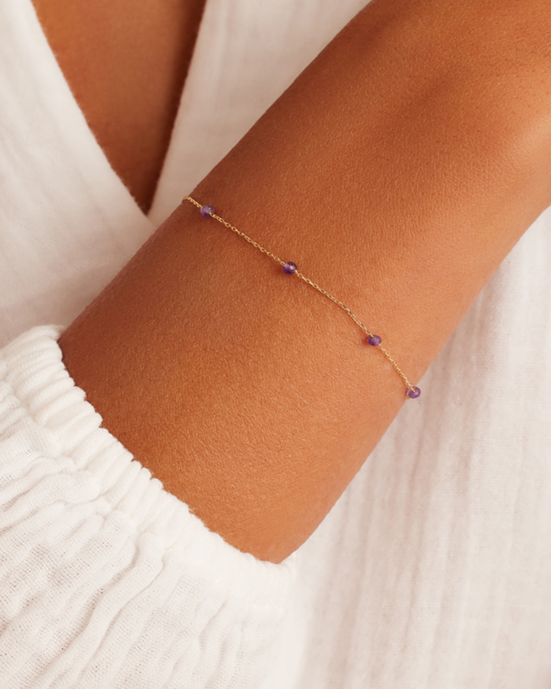 Avaline 14K Gold Newport Birthstone Bracelet