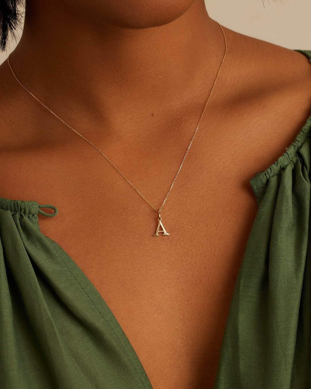 Avaline 14K Diamond Vintage Alphabet Charm