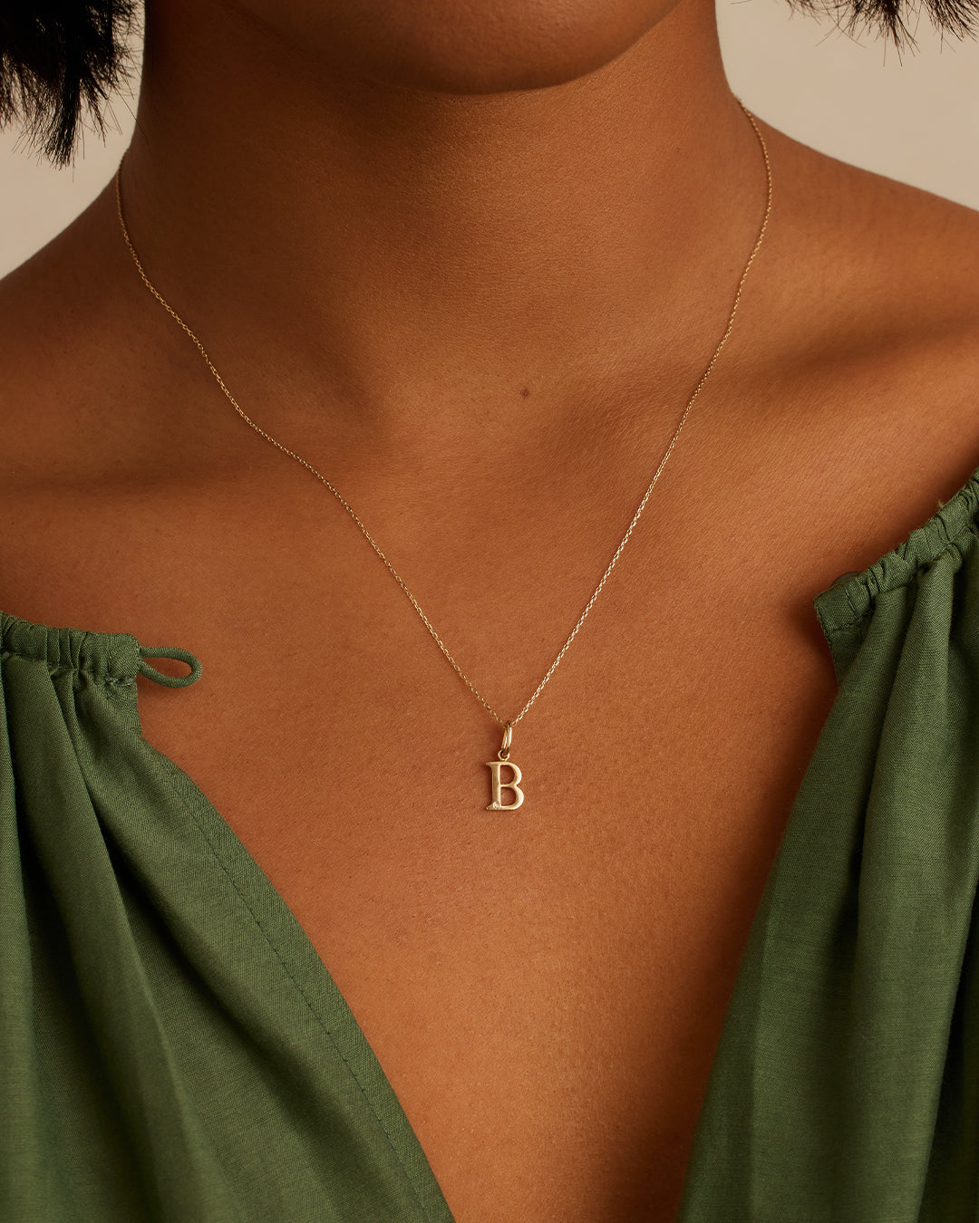 Avaline 14K Diamond Vintage Alphabet Charm