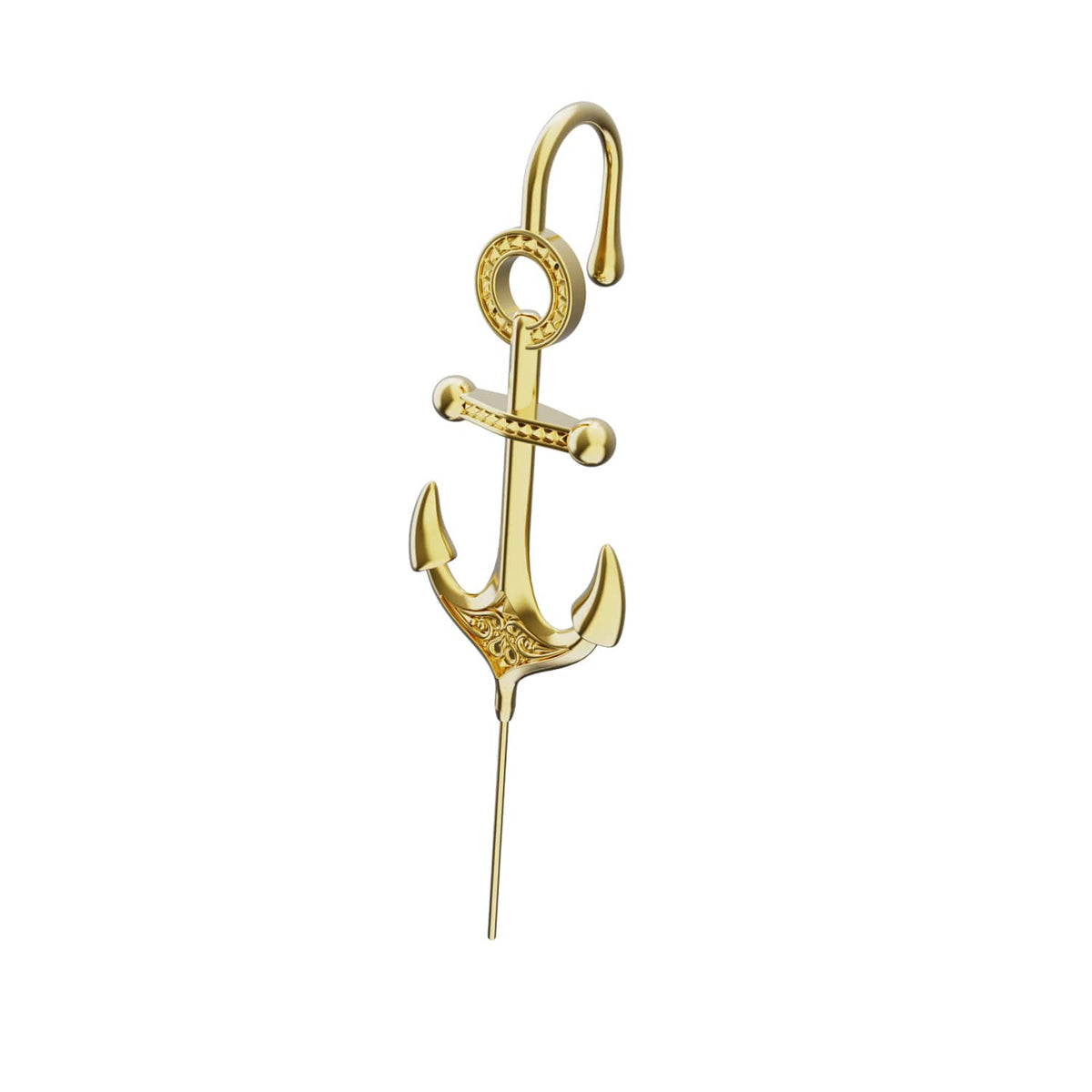 Safe Haven ear cuff in gold, single