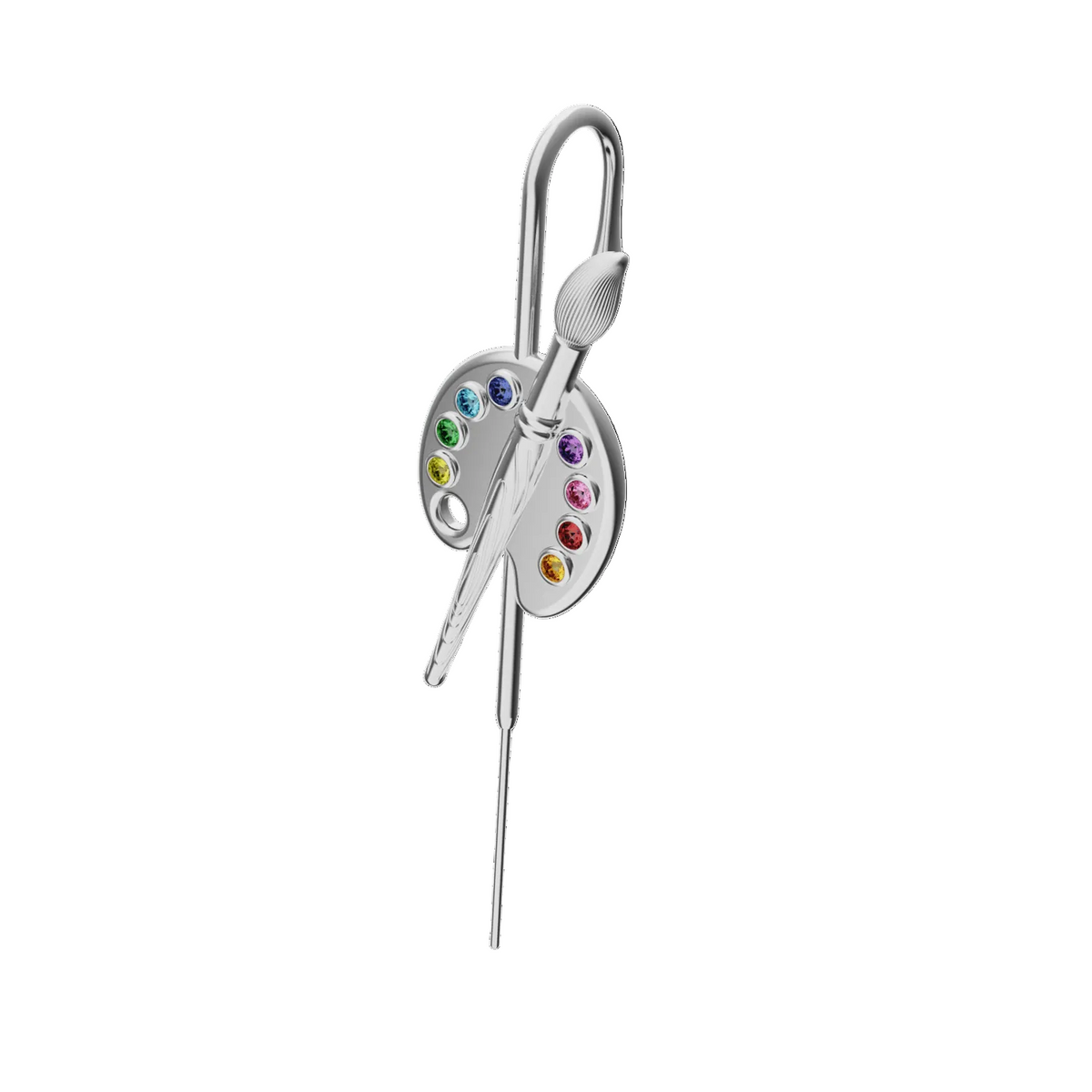 Artist ear cuff in silver, single