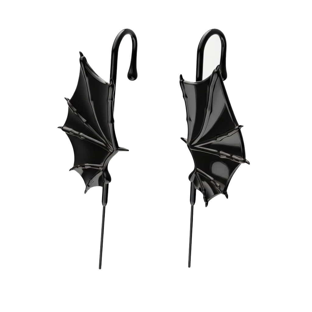 Nightfall Wings ear cuffs in black, a pair