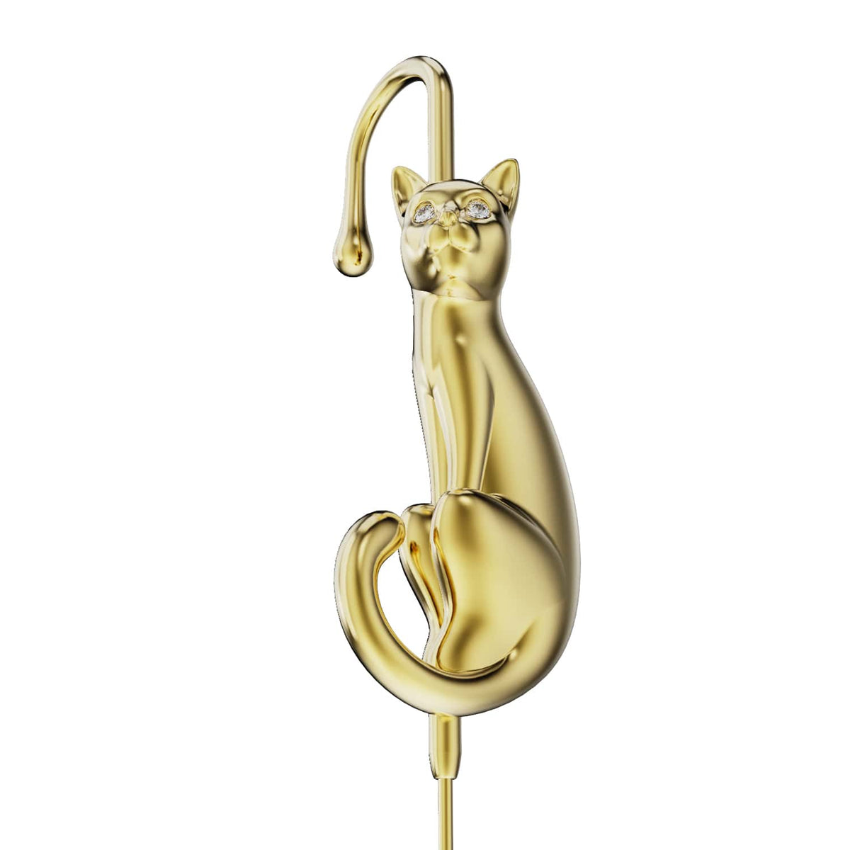 Mystic Cat ear cuff in gold, close detail