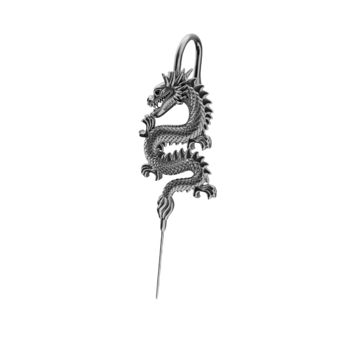 Tianlong 天龙 ear cuff in black, single