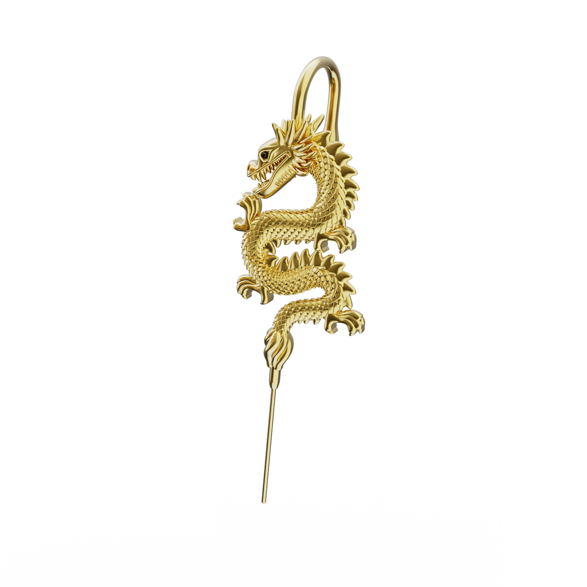 Tianlong 天龙 ear cuff in gold, single