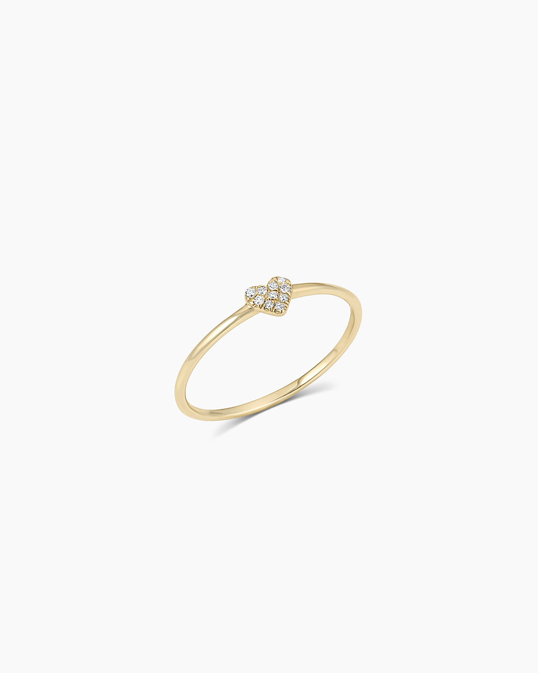 Avaline 14K Diamond Pavé Heart Ring