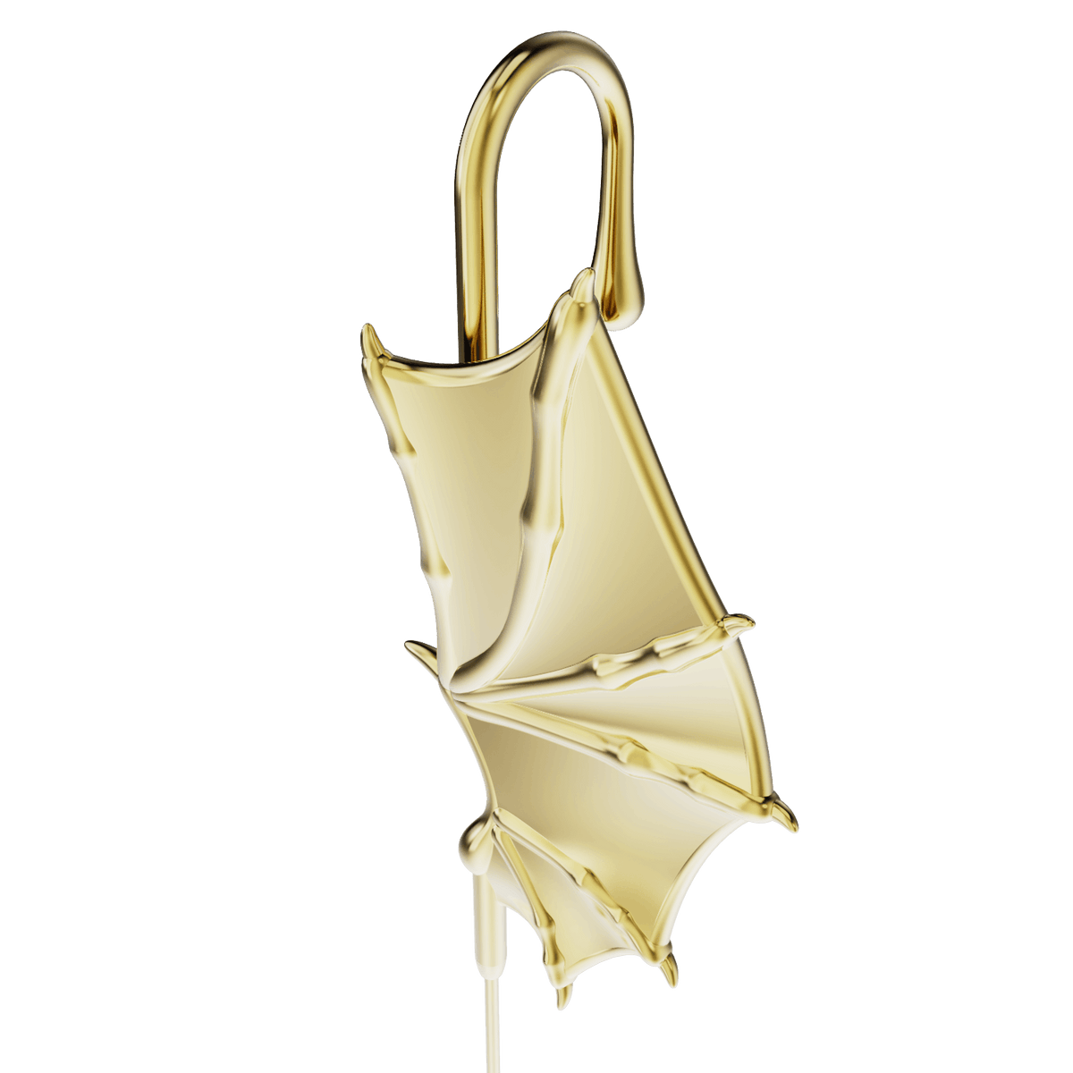 Nightfall Wings ear cuff, detail of the design