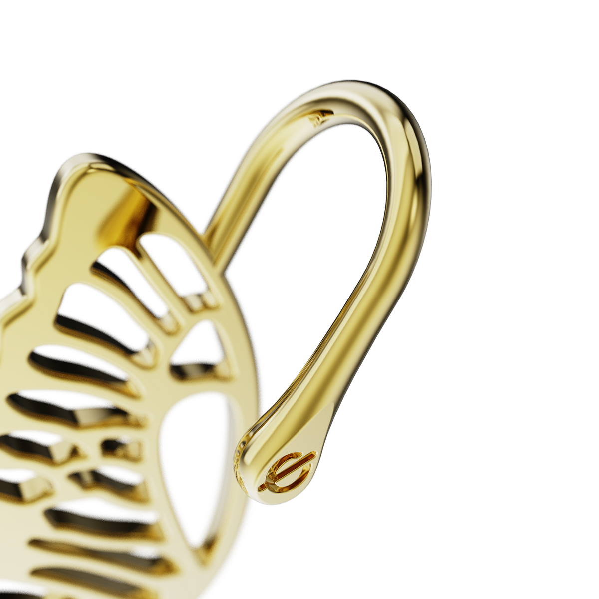 Gentle Butterfly ear cuff, detail of the design