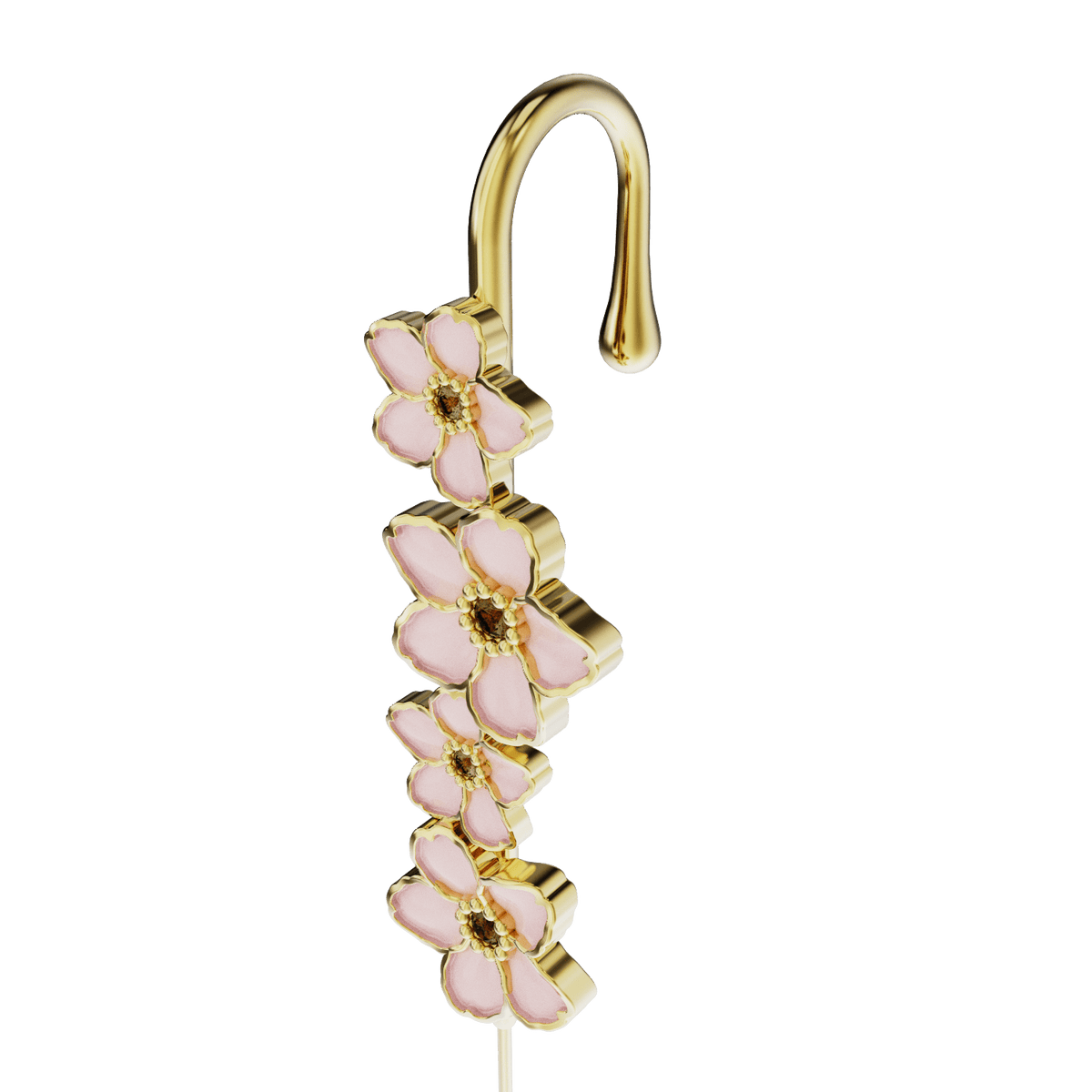 Cherry Blossom ear cuff, detail of the design
