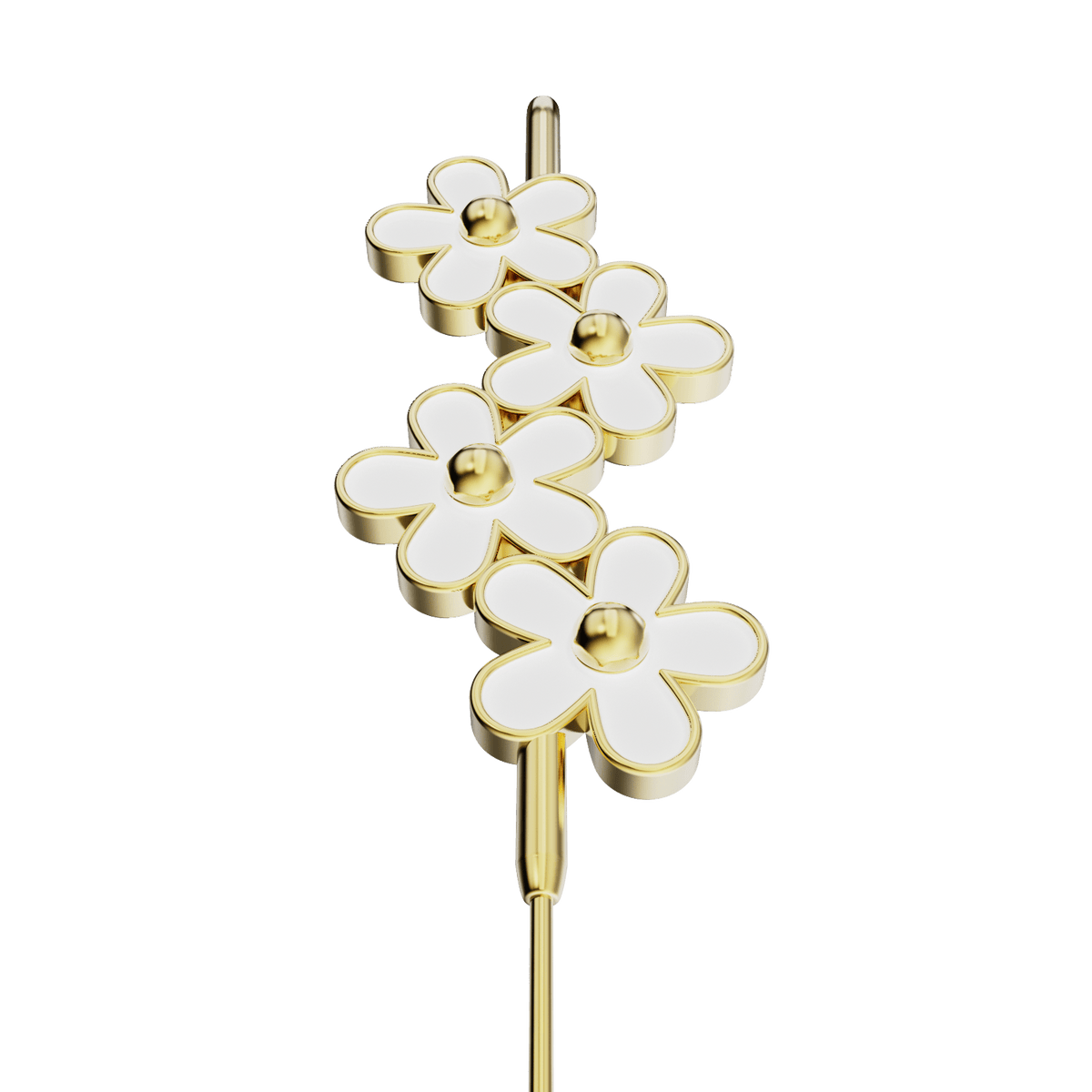 Daisy Flower ear cuff, detail of the design
